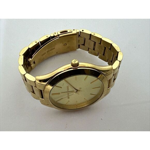 Michael Kors Slim Runway MK3179 Women's Gold Tone Analog Dial Wrist Watch NUL29 - Picture 7 of 11